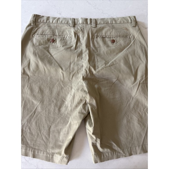 Tommy Bahama Other - Tommy Bahama Flat Front Stretch Cotton Chino Shorts Men's 36 Dark Khaki 10" In